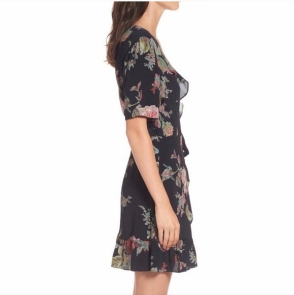 Revolve Privacy Please Floral V-neck Wrap Dress Size Small - Picture 3 of 13